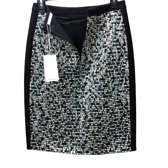 BOSS HUGO BOSS "Votina" jacquard silk blend skirt -SZ 4 - Picture 5 of 16